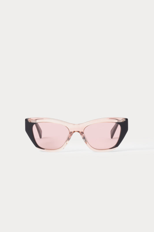 Ayres Sunglasses Black\/Clear Pink - Rachel Comey