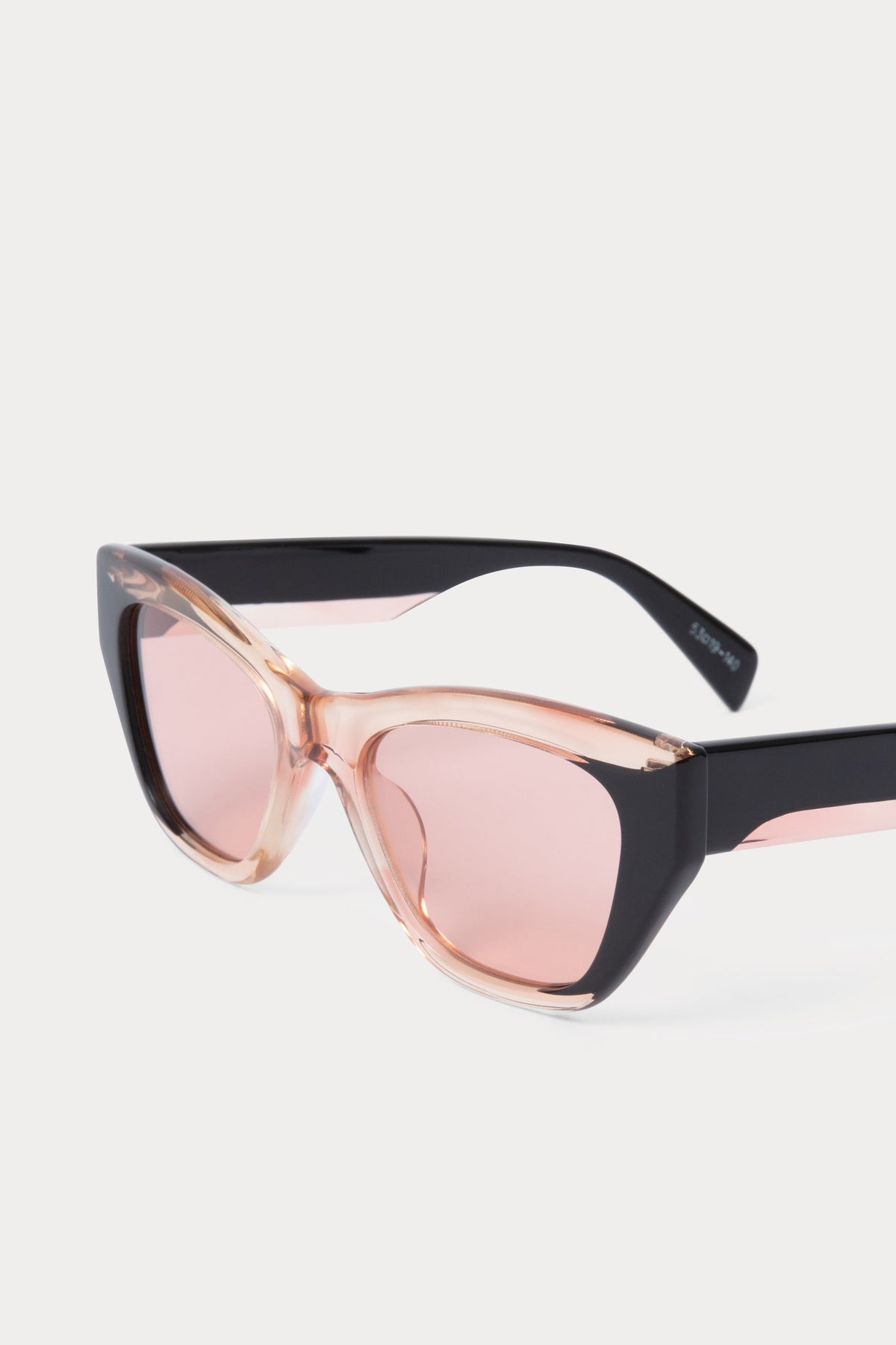 Ayres Sunglasses Black\/Clear Pink - Rachel Comey