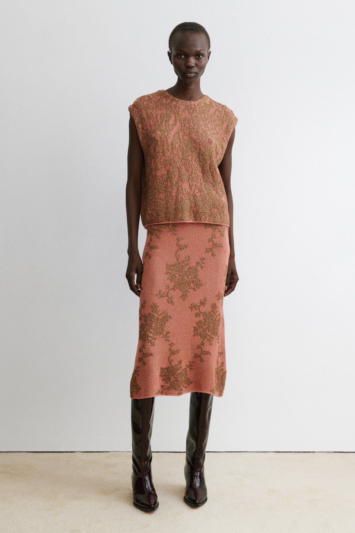 Brocca Vest Melon-Bronze - Rachel Comey