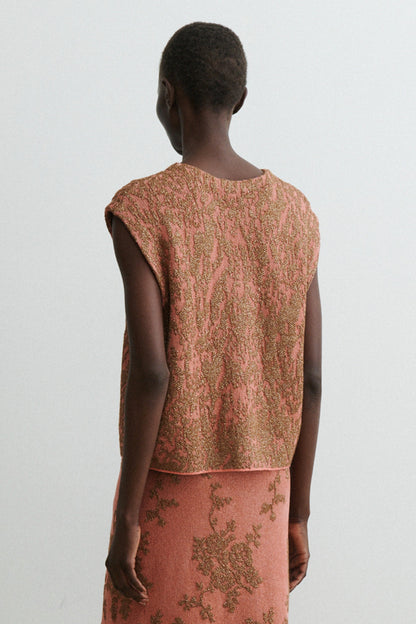 Brocca Vest Melon-Bronze - Rachel Comey