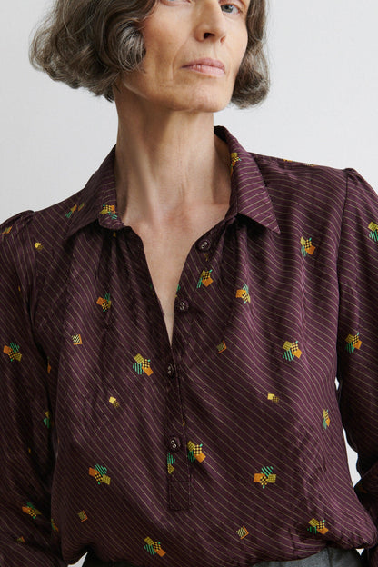 Bainville Top Bordeaux - Rachel Comey