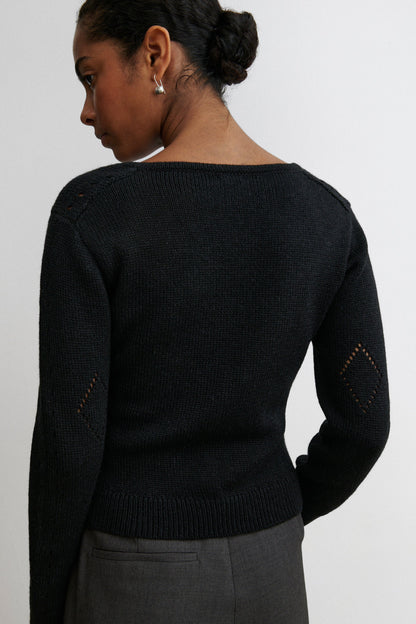 Etla Cardigan Black - Rachel Comey