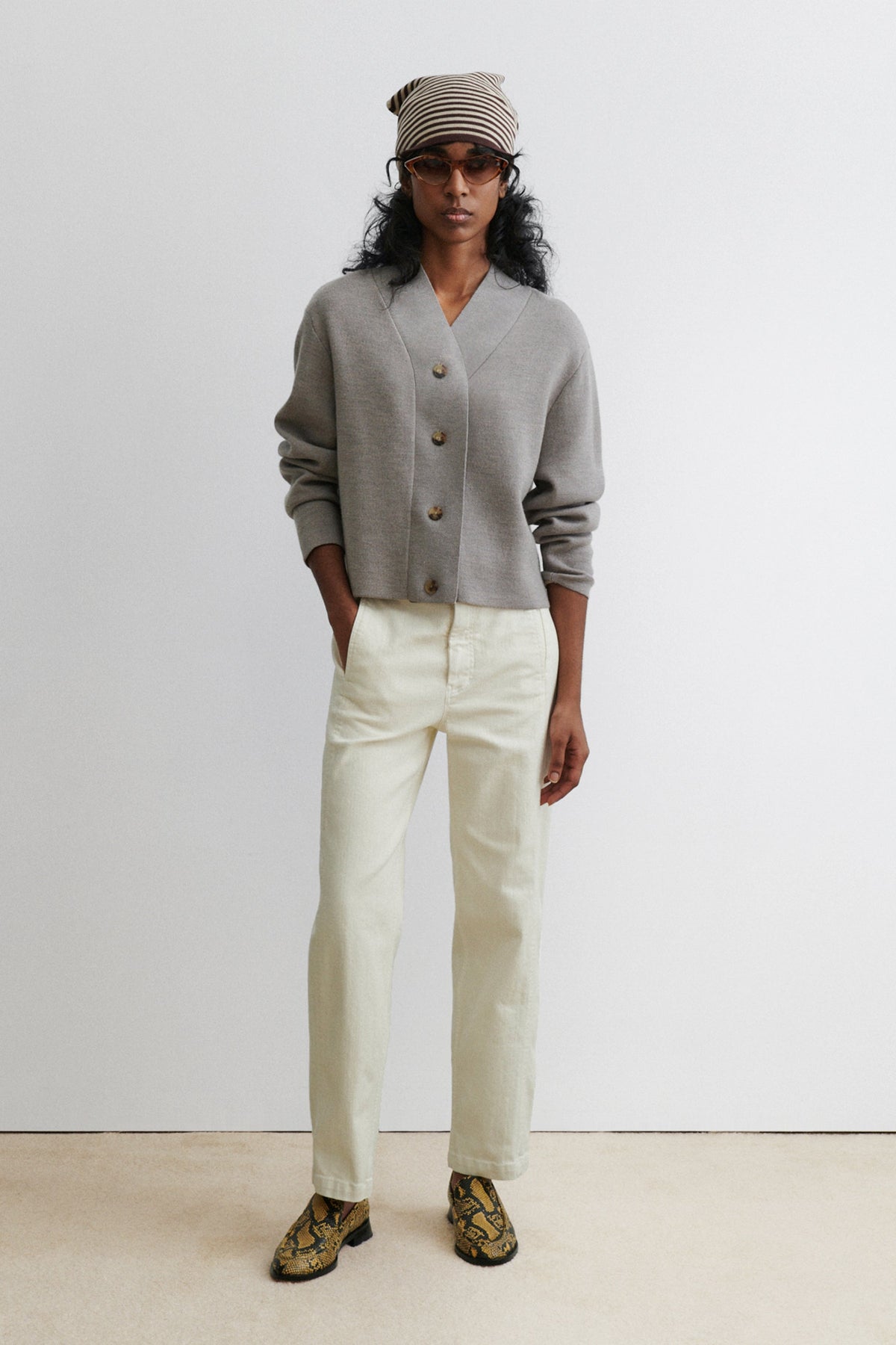 Vrod Cardigan Taupe-Sand - Rachel Comey