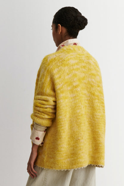 Fuchs Cardigan Chartreuse Space Dye - Rachel Comey