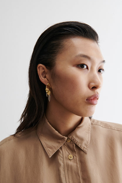 Quarry Elbe Loop Earring Pair Brass - Rachel Comey