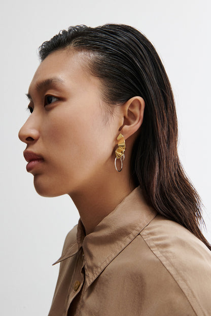 Quarry Elbe Loop Earring Pair Brass - Rachel Comey