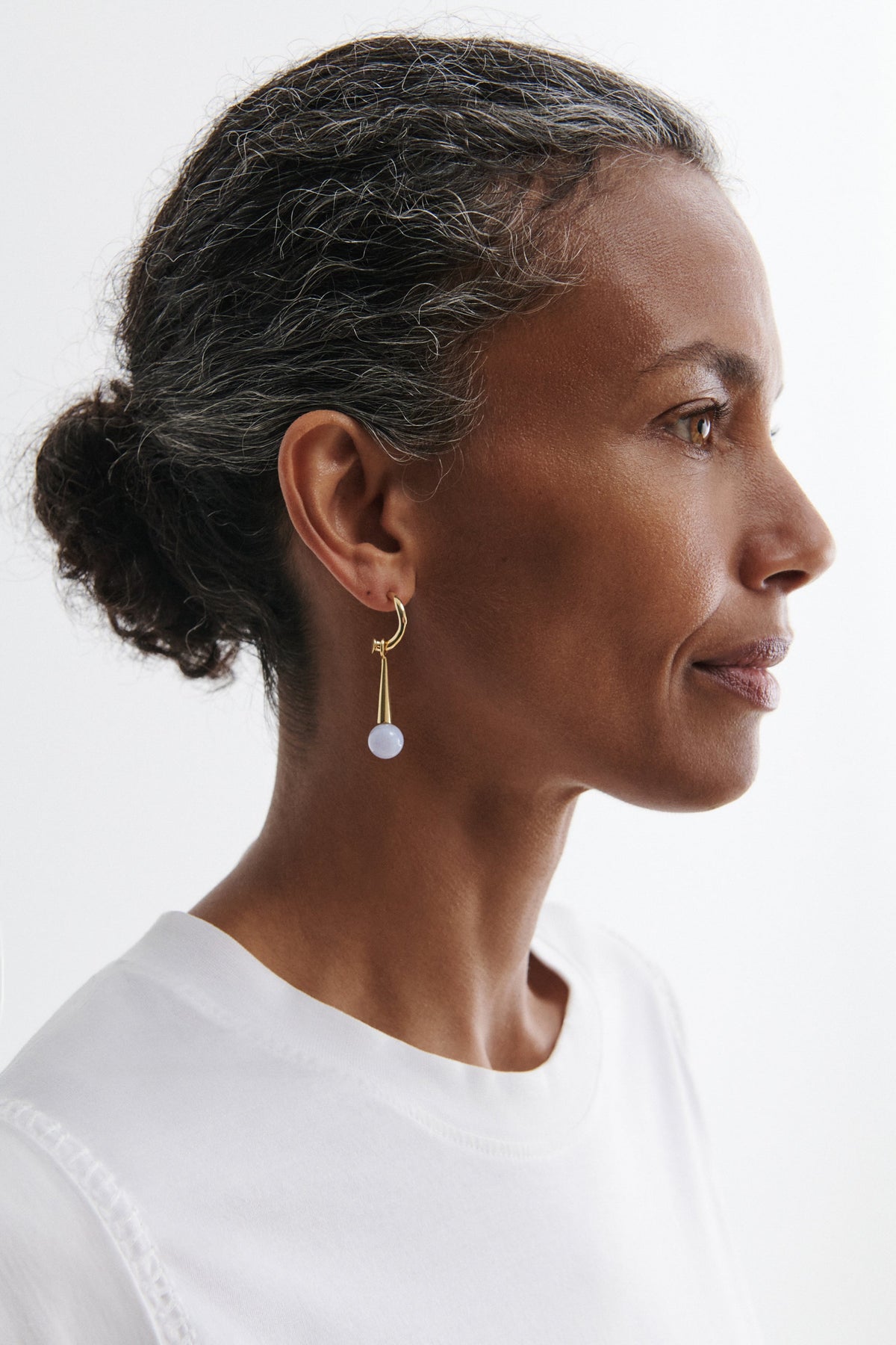 Quarry Penjar Earring Brass\/Blue - Rachel Comey