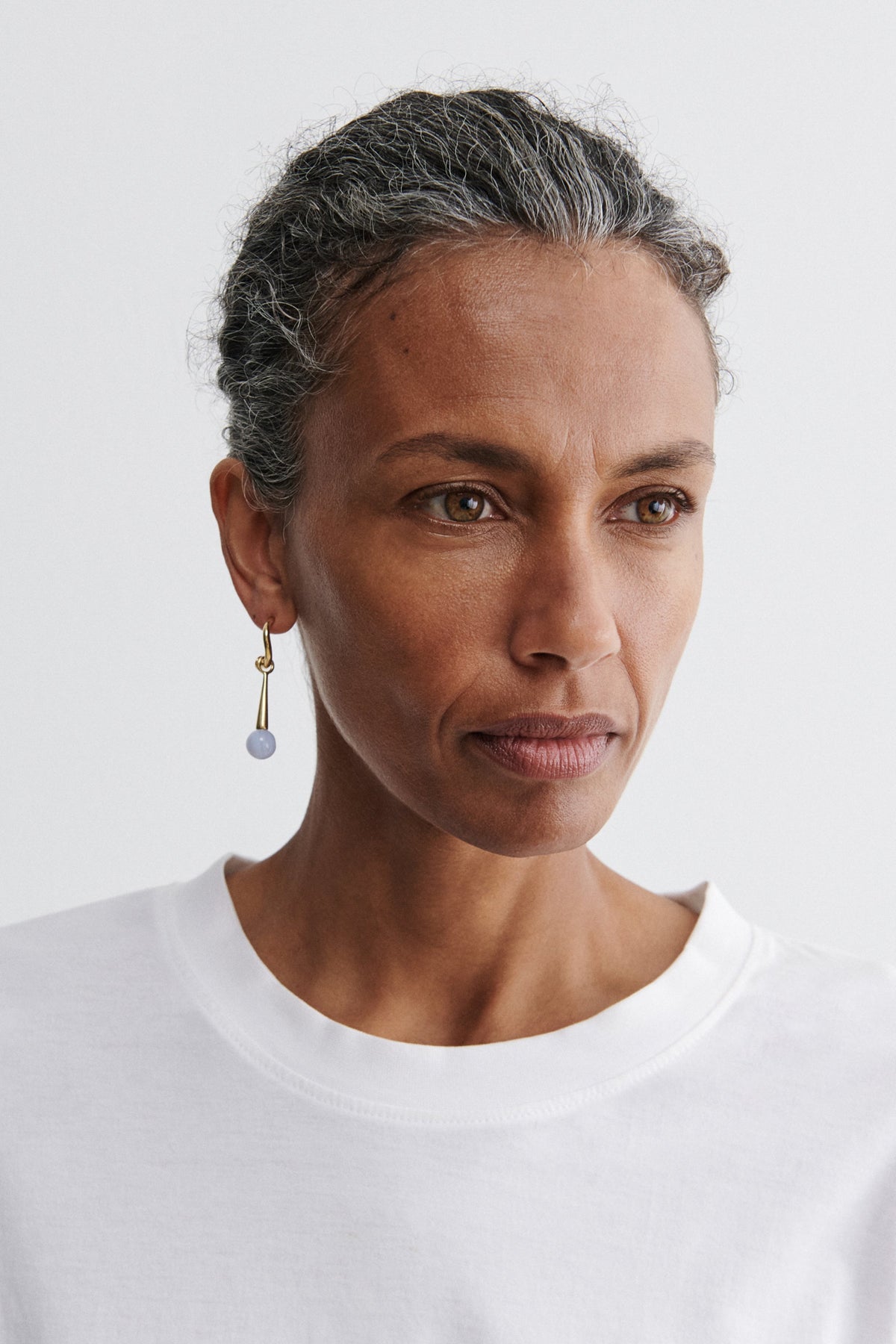 Quarry Penjar Earring Brass\/Blue - Rachel Comey