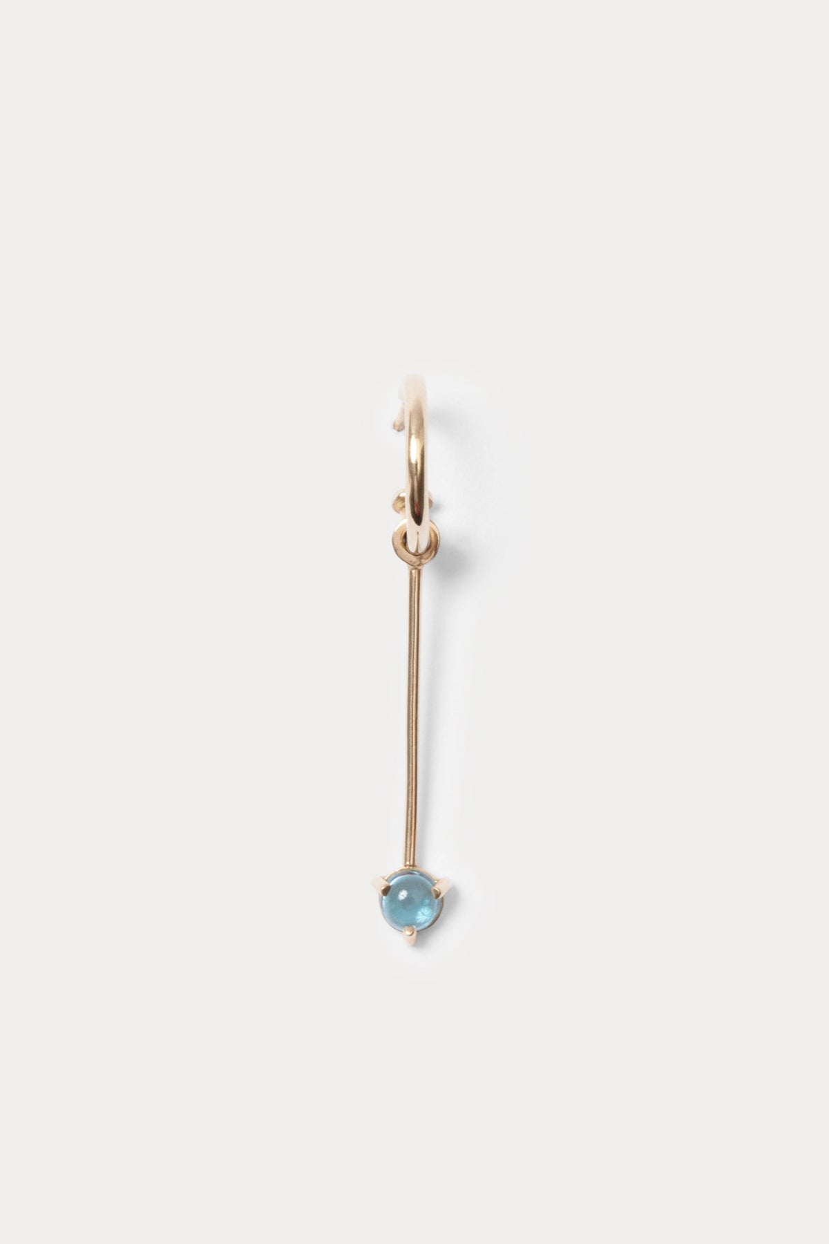 Quarry Serr Hoop Earring Single Gold\/Topaz - Rachel Comey
