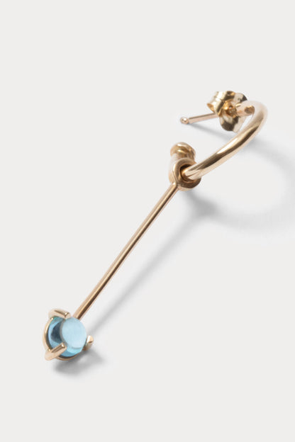 Quarry Serr Hoop Earring Single Gold\/Topaz - Rachel Comey