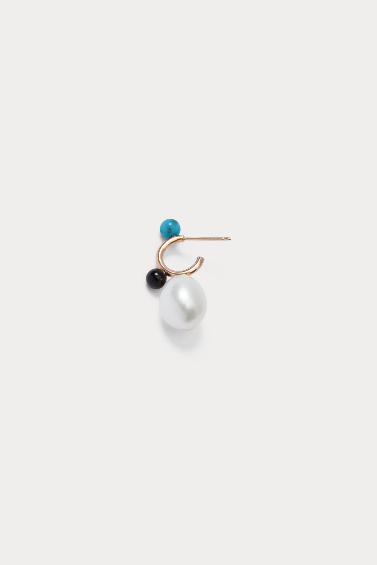 Quarry Opale X RC Earring Single Turquoise Black Onyx Pearl - Rachel Comey