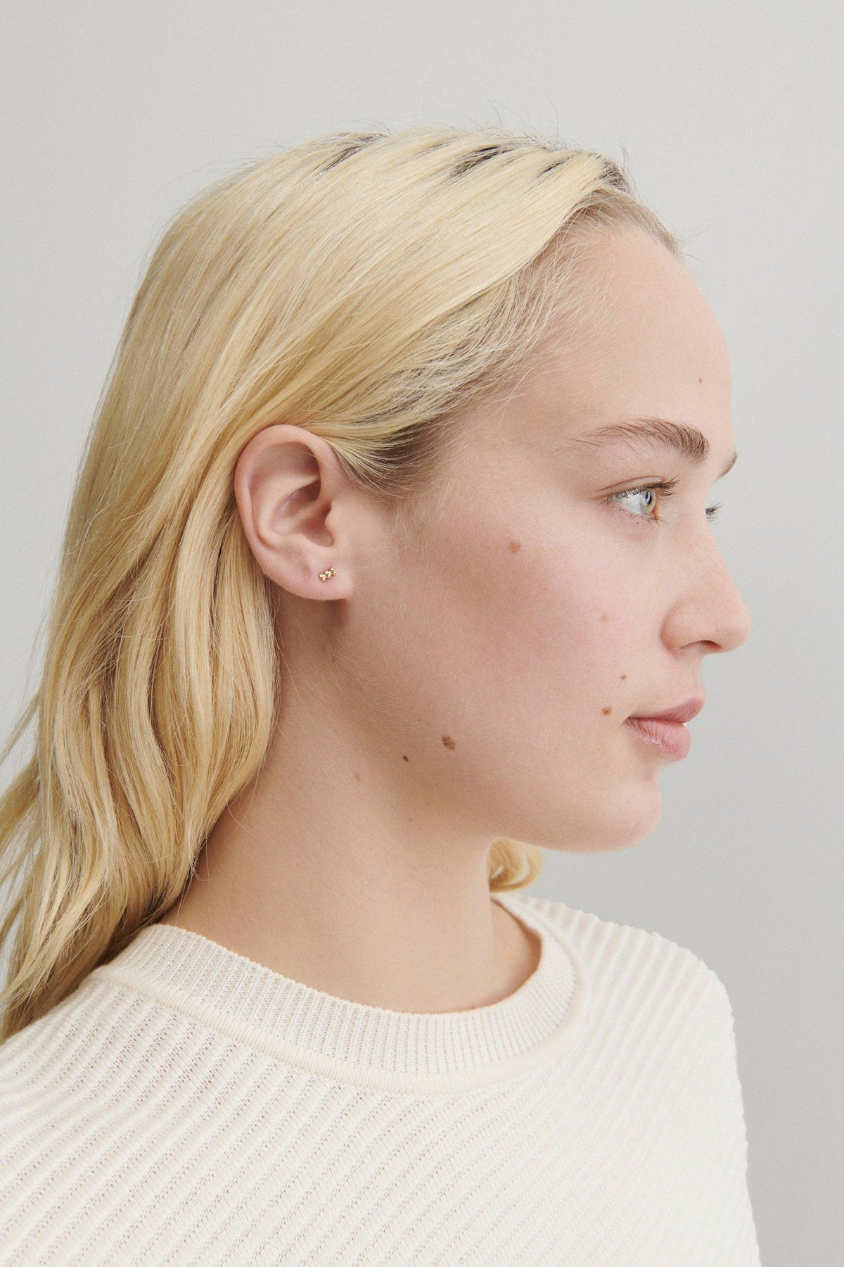 Quarry TriSemi Earring Single Gold - Rachel Comey