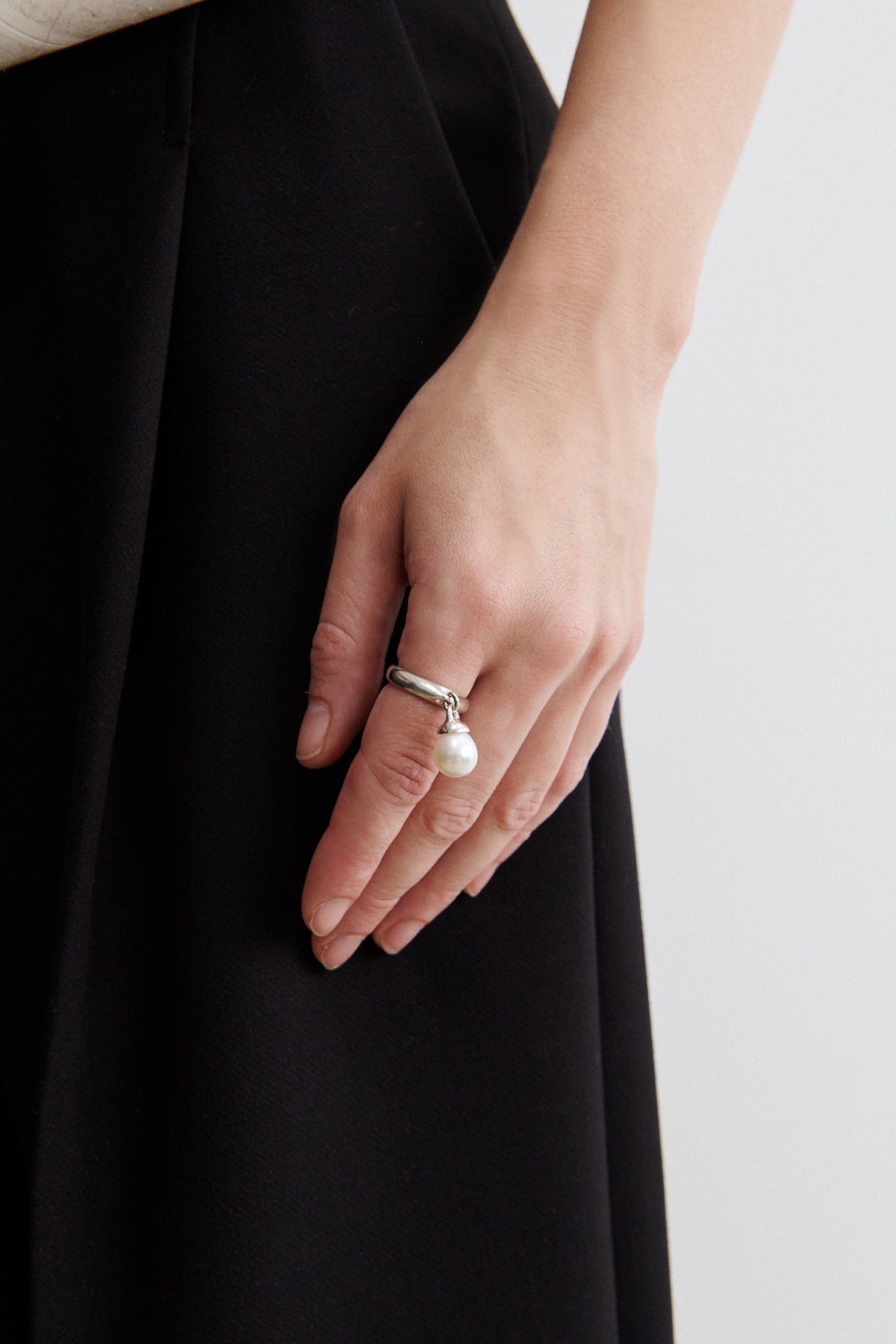 Quarry Fret Ring-B Silver\/Pearl - Rachel Comey