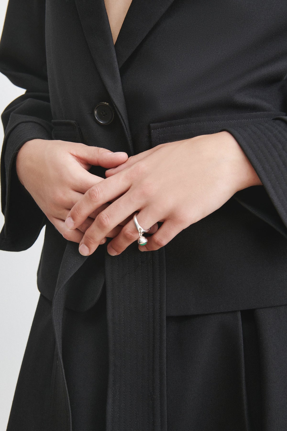 Quarry Fret Ring-C Silver\/Chyrosprase - Rachel Comey